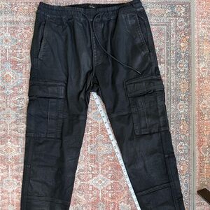 Joe's Jeans Black Cargo Pants with Drawstring Waist